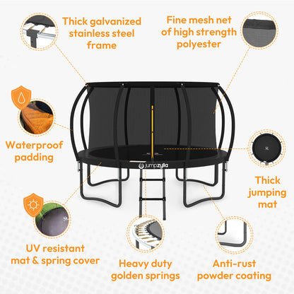 Jumpzylla 10FT Trampoline with Enclosure & Double Color Pad Cover