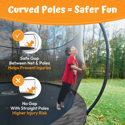 Jumpzylla 8FT Trampoline with Enclosure & Double Color Pad Cover