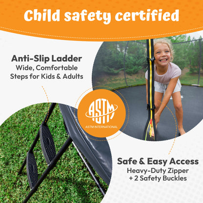 Jumpzylla Premium Trampoline with Extra Protection | ASTM Safety Certified