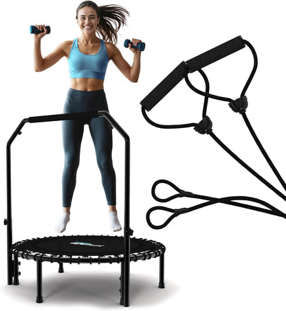 Jumpzylla Rebounder Fitness Trampoline 40" or 48" | Foldable Mini Rebounder for Adults  (450 or 550 LBS Capacity)