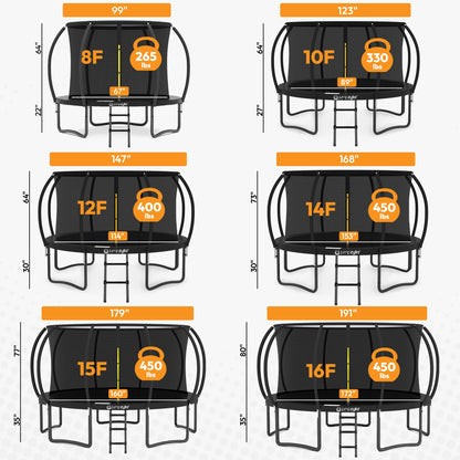 Jumpzylla Premium Trampoline with Extra Protection | ASTM Safety Certified