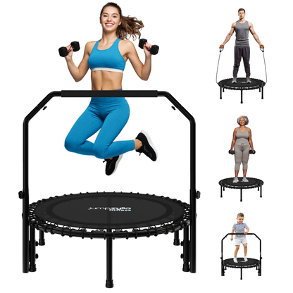 Jumpzylla Rebounder Fitness Trampoline 40" or 48" | Foldable Mini Rebounder for Adults  (450 or 550 LBS Capacity)