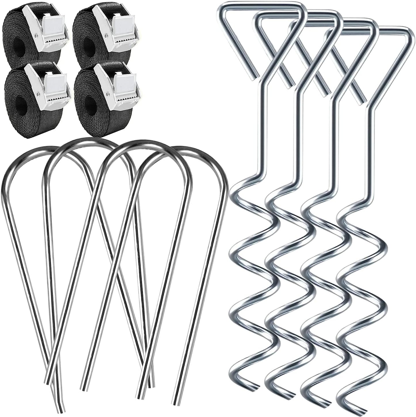 Jumpzylla Trampoline Wind Stakes - Heavy-Duty Anchor Kit for Trampolines