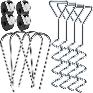 Jumpzylla Trampoline Wind Stakes - Heavy-Duty Anchor Kit for Trampolines
