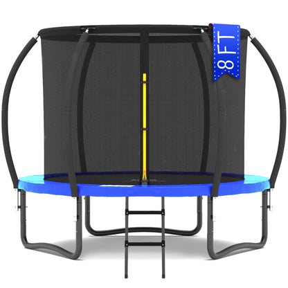 Jumpzylla 8FT Trampoline with Enclosure & Double Color Pad Cover