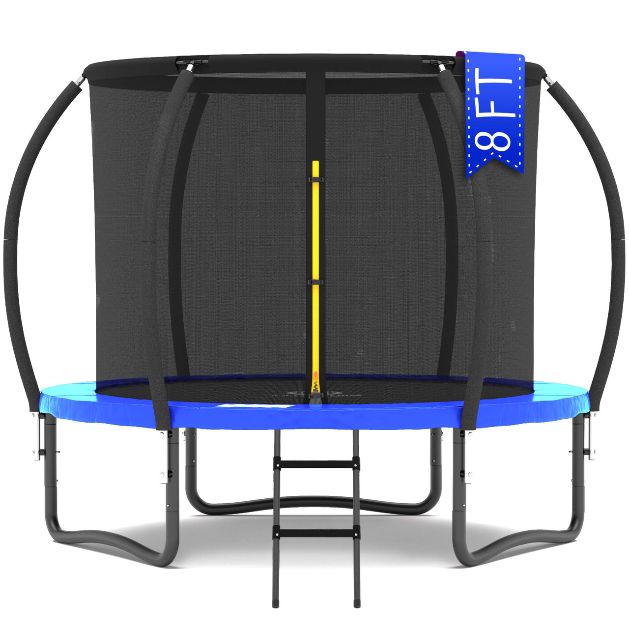 Jumpzylla 8FT Trampoline with Enclosure & Double Color Cover Pad ...
