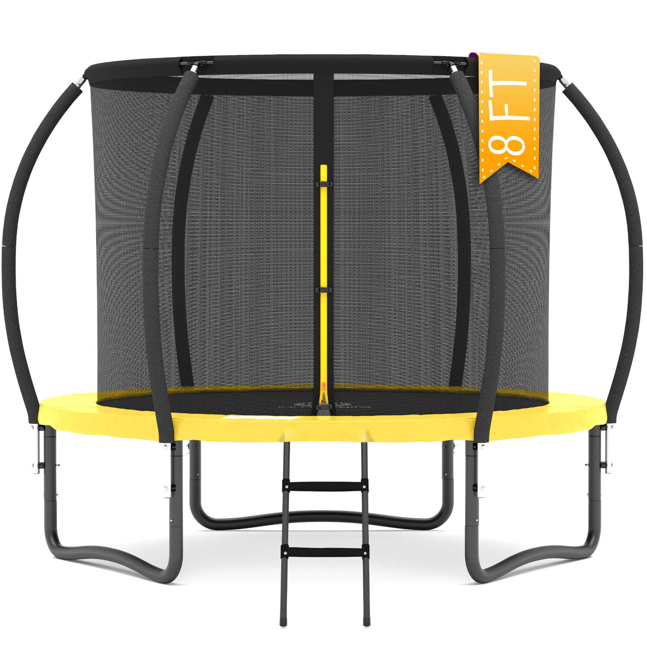 Jumpzylla 8FT Trampoline with Enclosure & Double Color Cover Pad